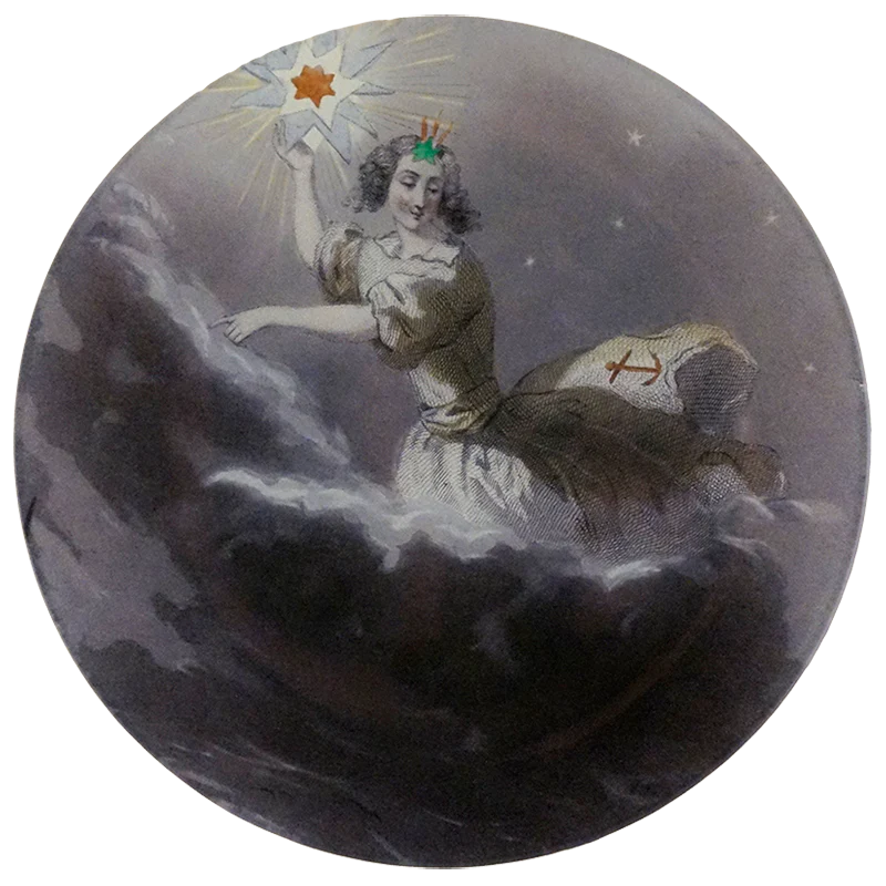 Front view of The Sailor's Star Round Dish