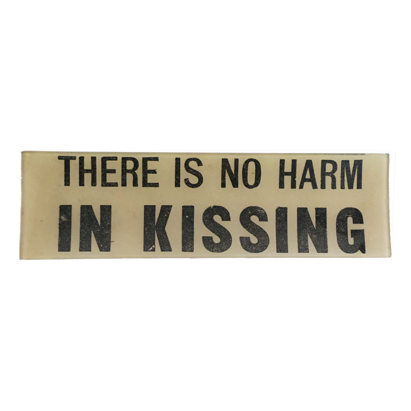 Front side of No Harm In Kissing Tray