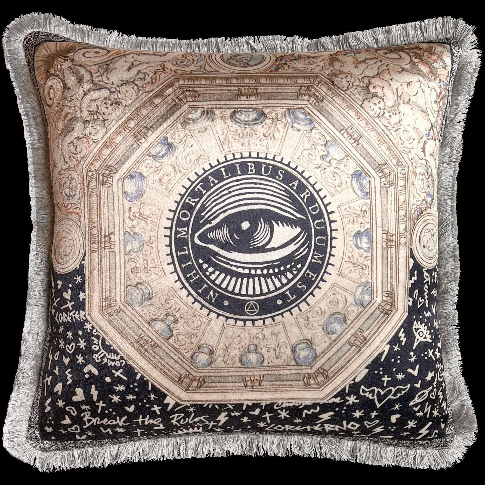 Front panel of All Seeing Eye Cushion 