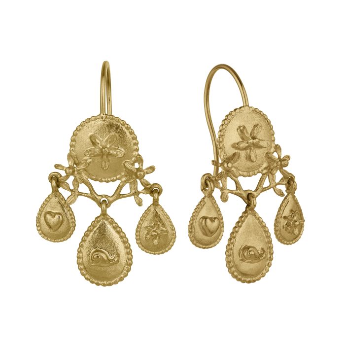 Front view of Gold Balance Earrings