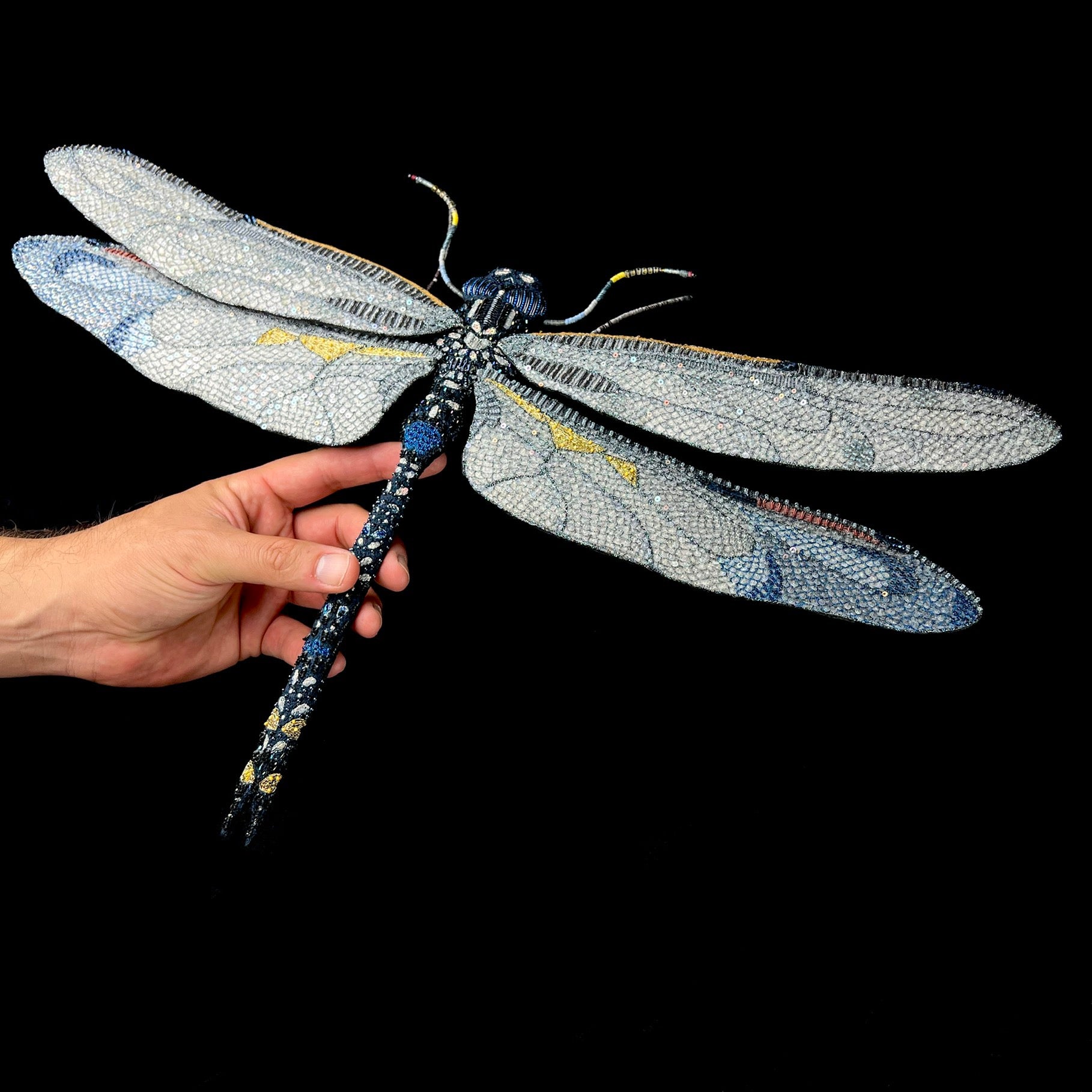 Dragonfly Wall Adornment shown held in hand