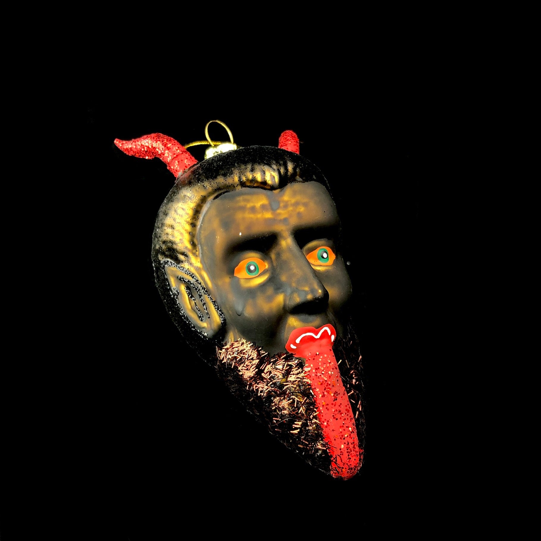 Side view of Krampus Ornament