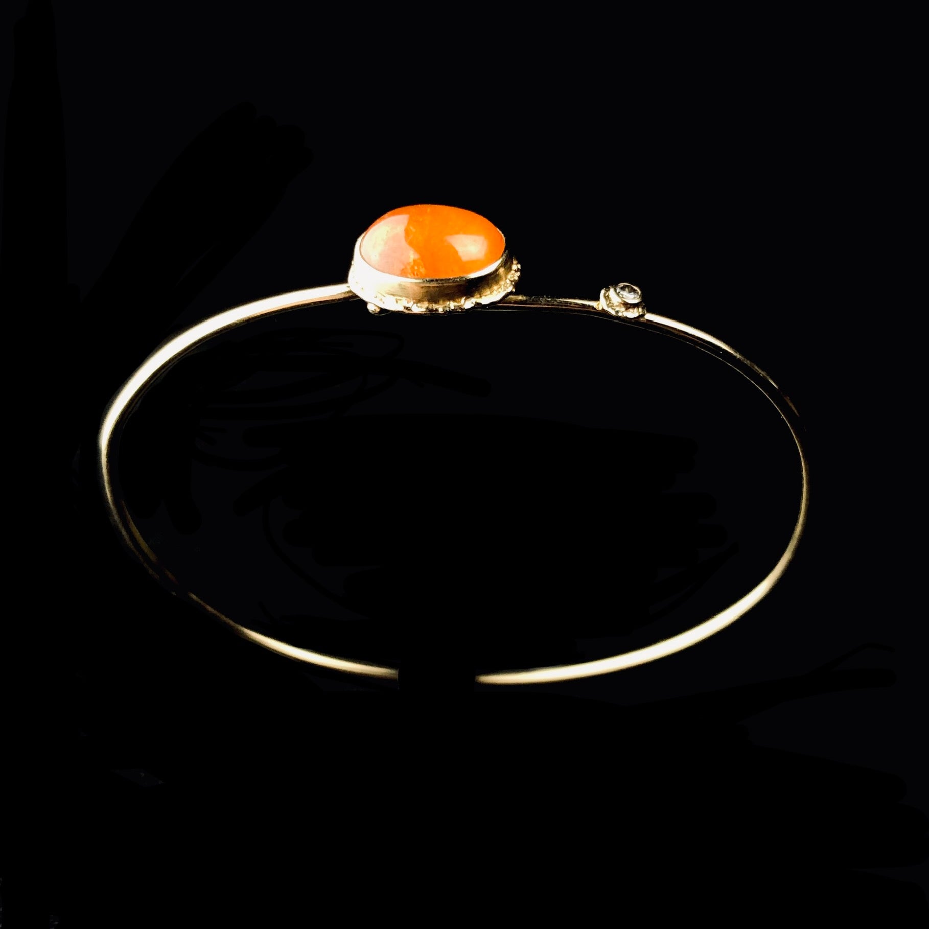 Side view of Spessartite Bracelet