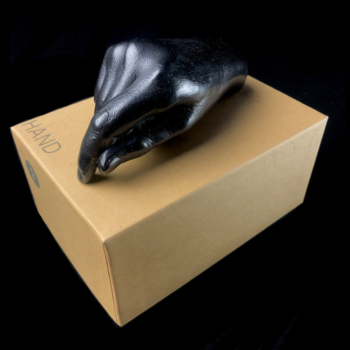 Top view of Right Hand of Pencil sitting on top of its packaging