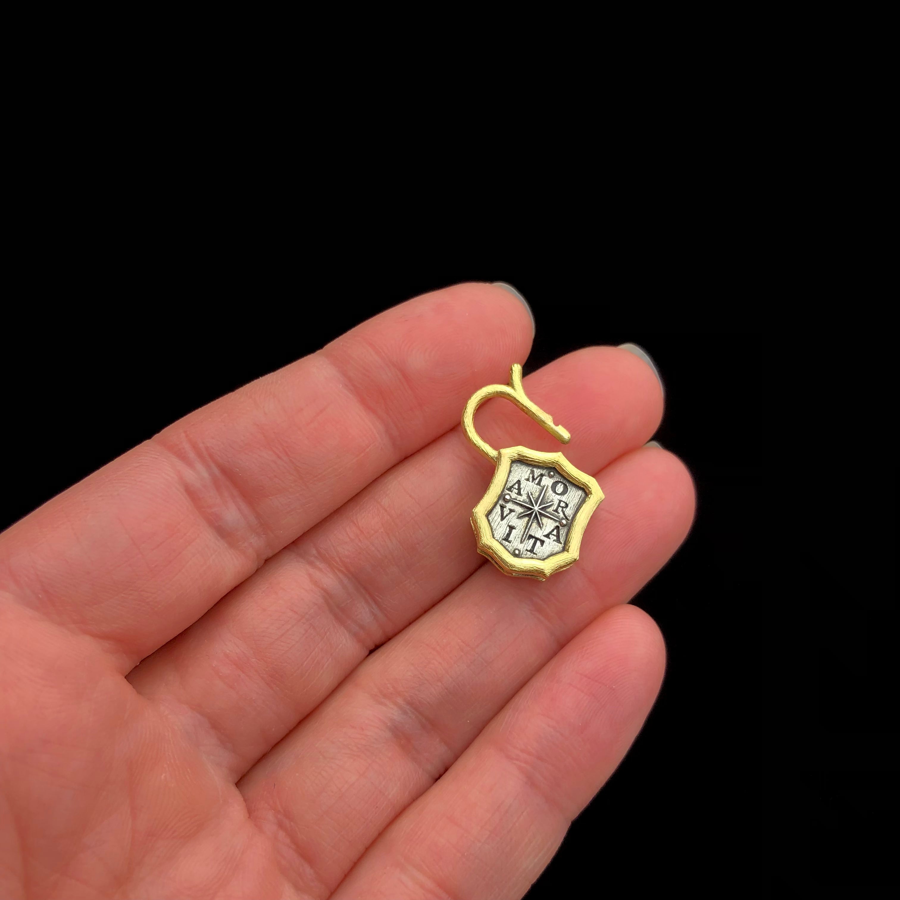 Diamond Eye Fox Padlock Charm in hand