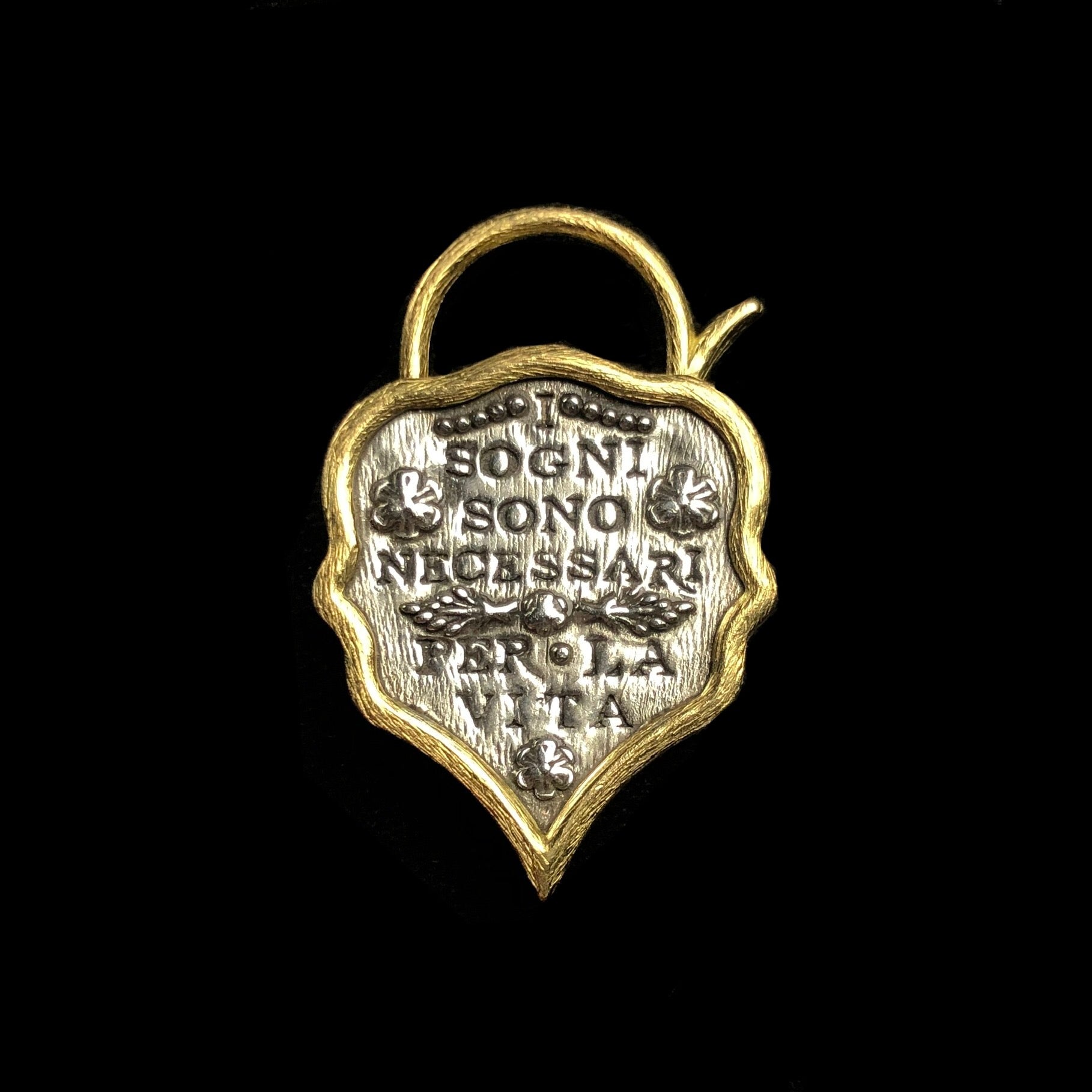 Back view of Tree of Life Padlock Charm in closed position