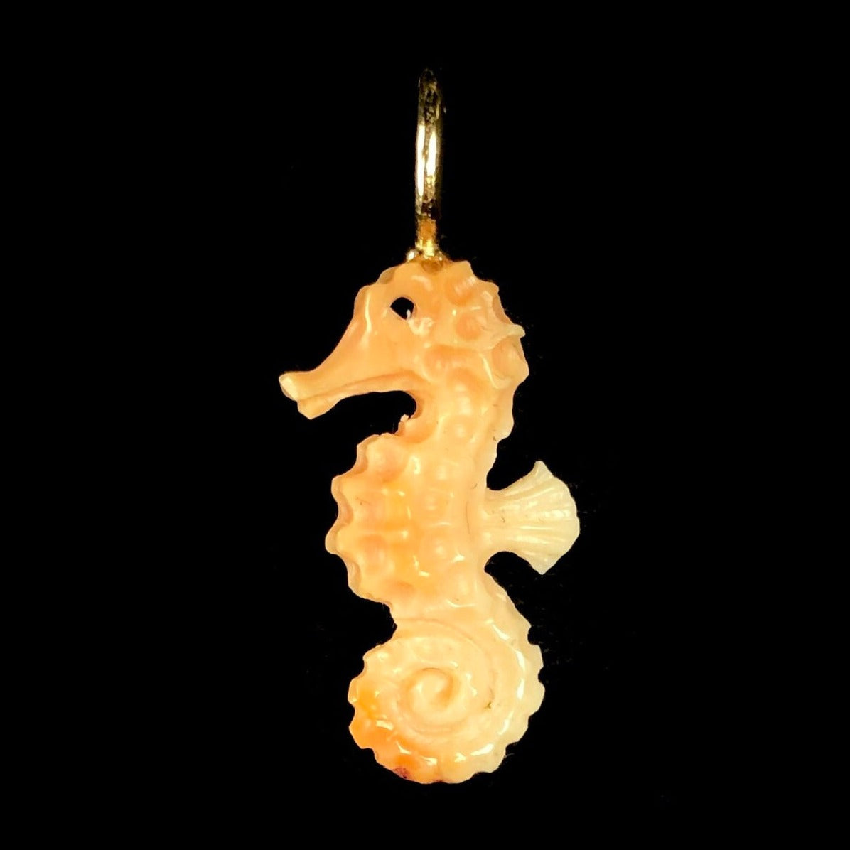 Conch Seahorse Charm