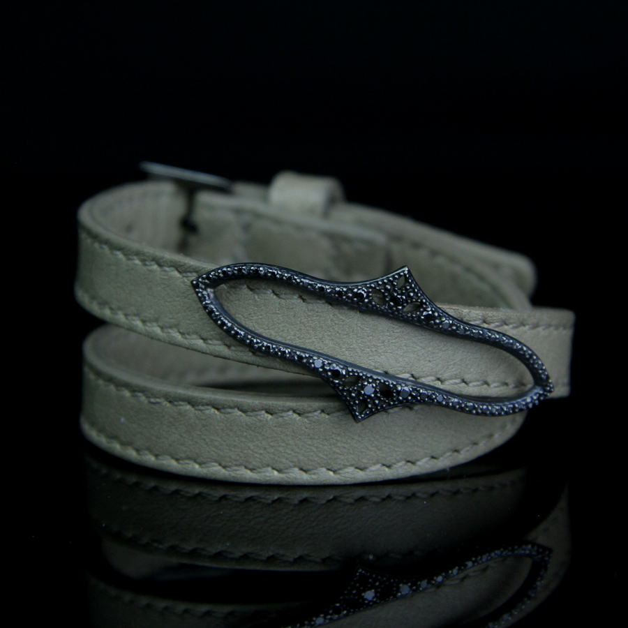 Black Diamond Buckle Bracelet