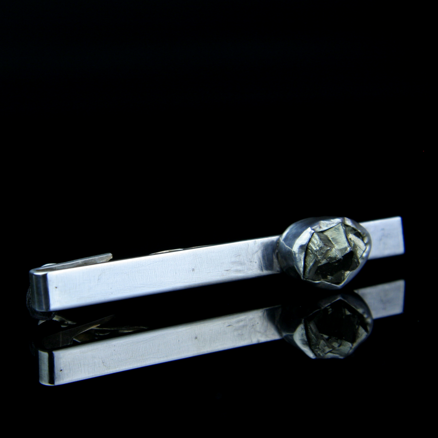 Pyrite Tie Clip by Jewelry Designer Melissa Joy Manning