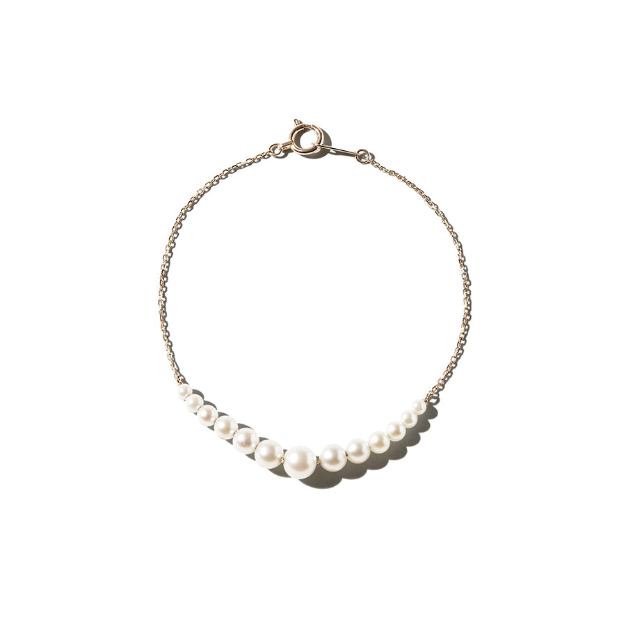 13 Cascading Pearl Bracelet