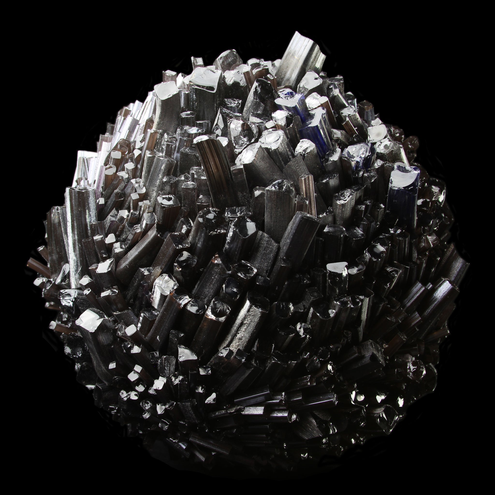 Back view of Large Black Glass Sphere