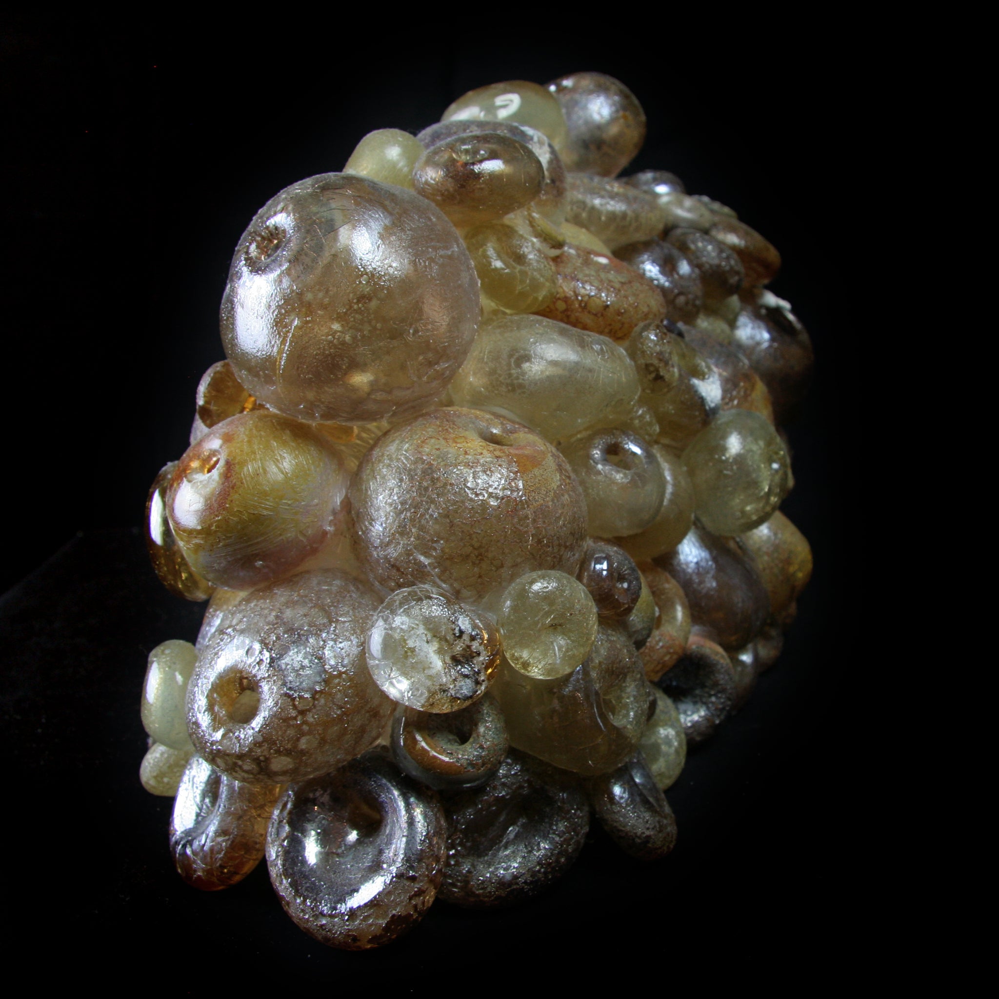 Back side view of Large Brown Barnacle glass sculpture