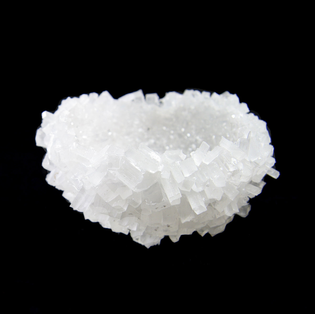 Top view of Small White Sea Urchin Glass Bowl