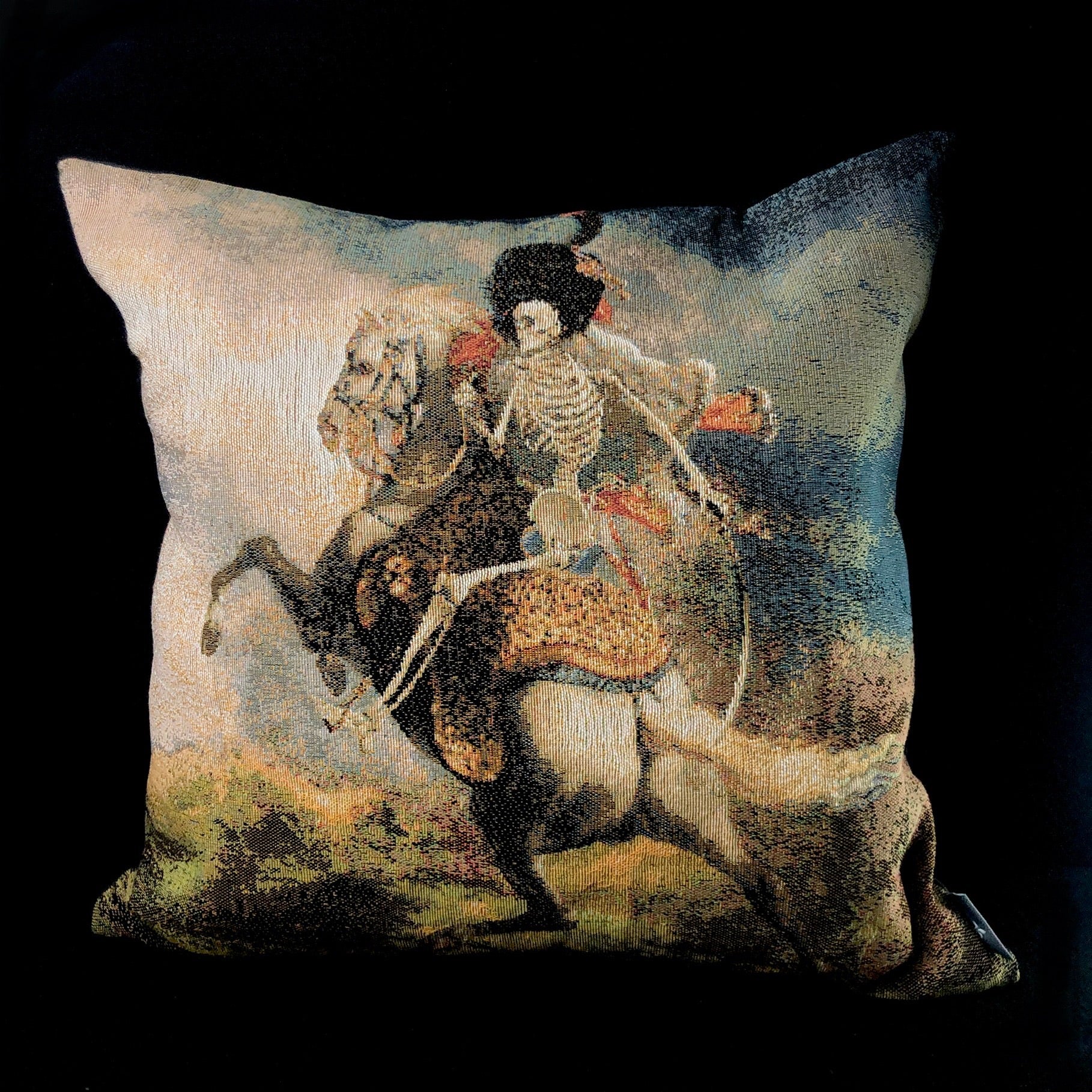Front view of Mounted Skeleton Pillow