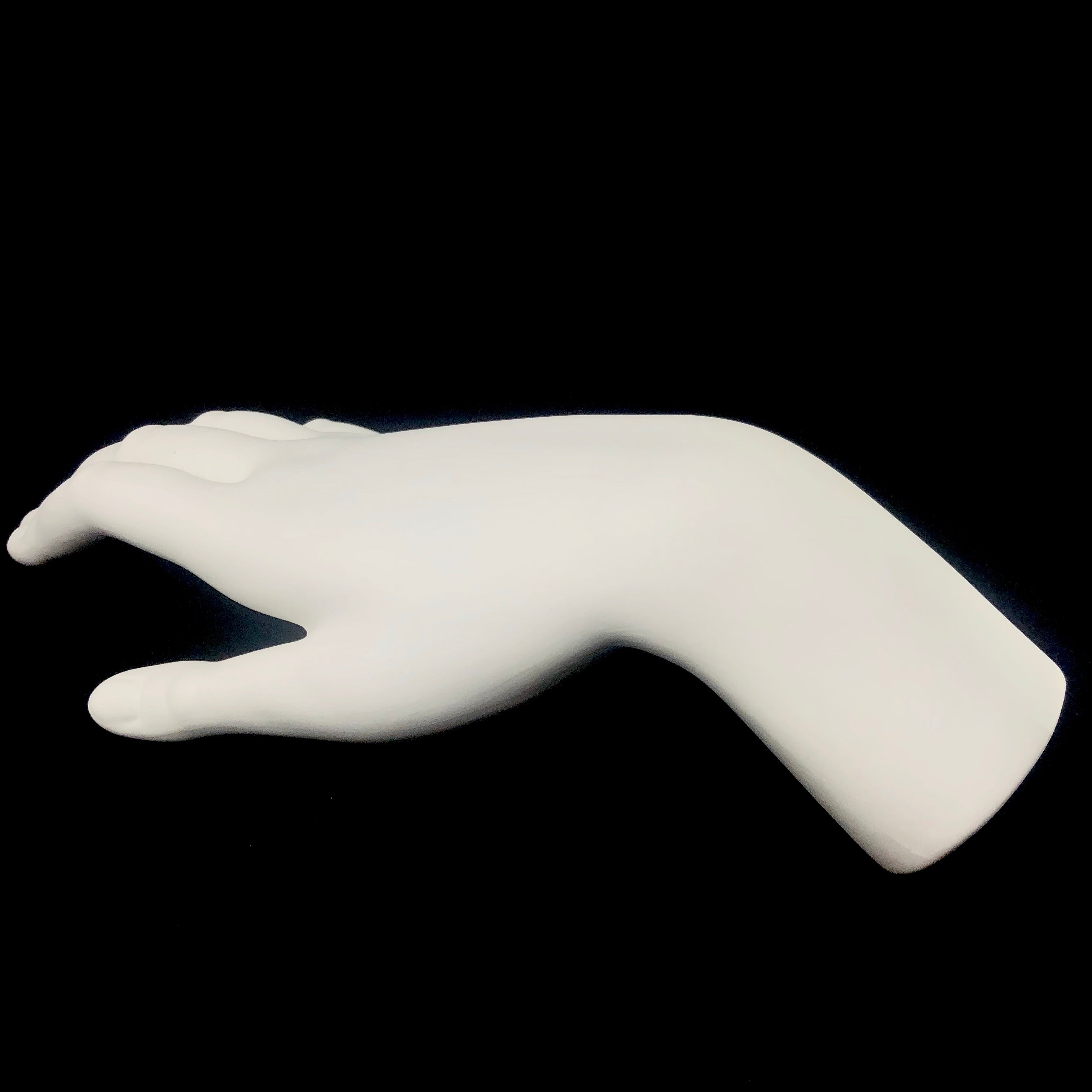 Side view of Oversized Porcelain Hand