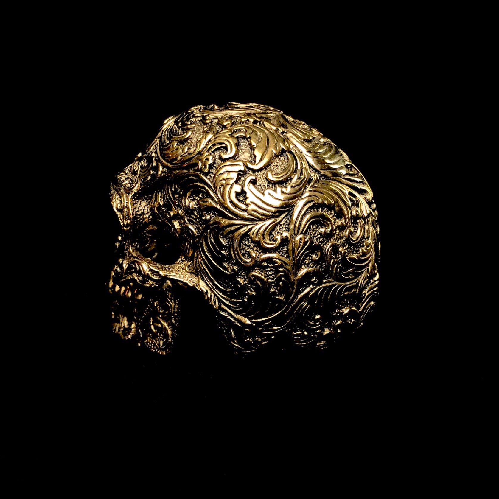 Small Bronze Skull Casting