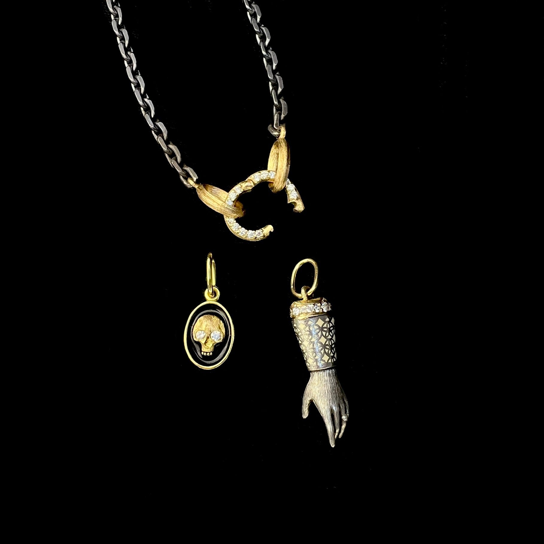 Solid Gold Charm Holder