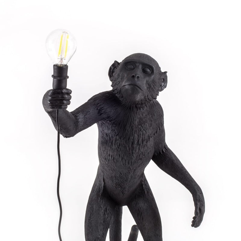 Front view of Standing Monkey Lamp