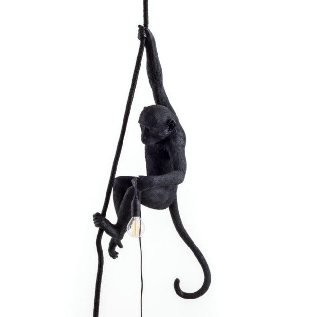 Left side view of Hanging Monkey Lamp