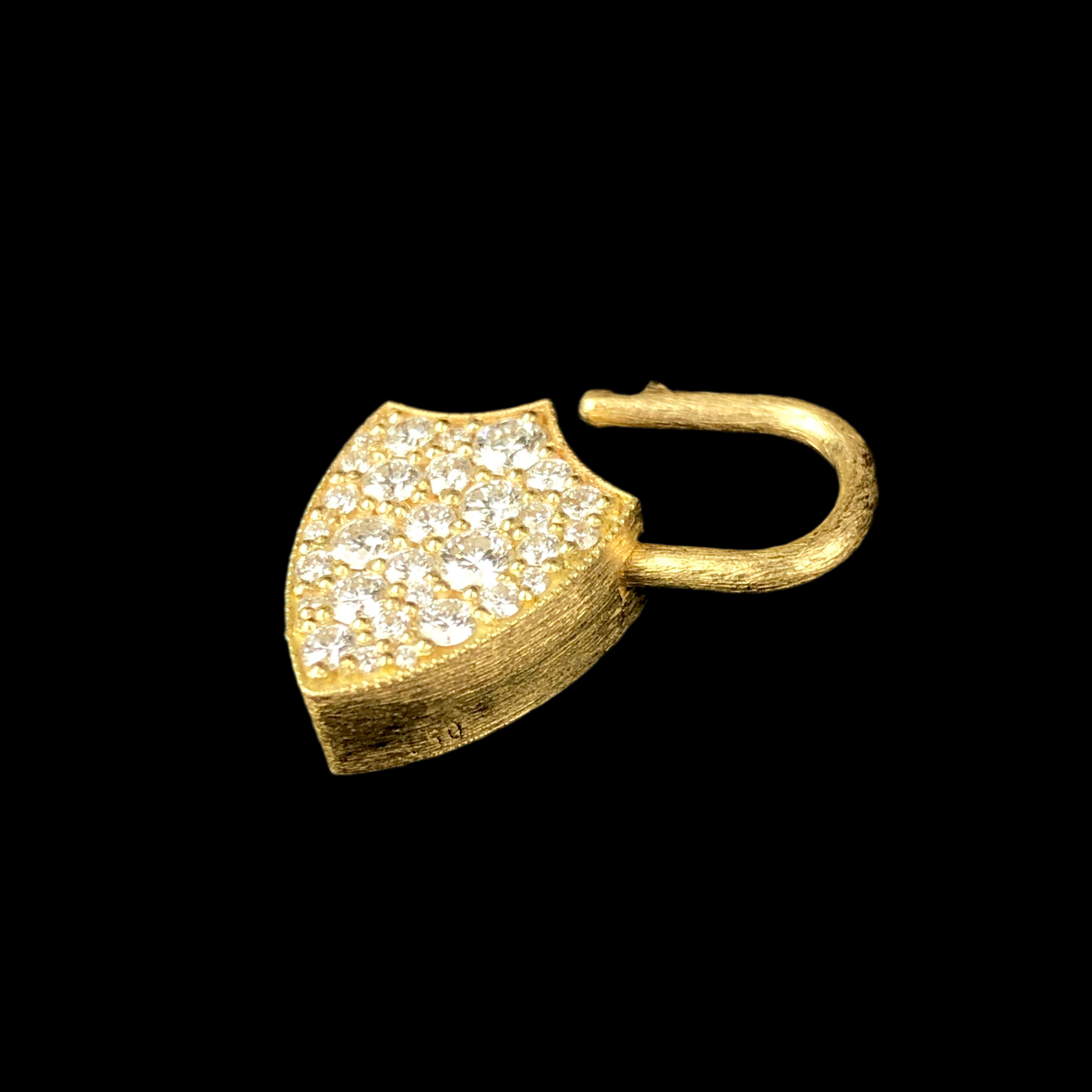 White Diamond Shield Padlock