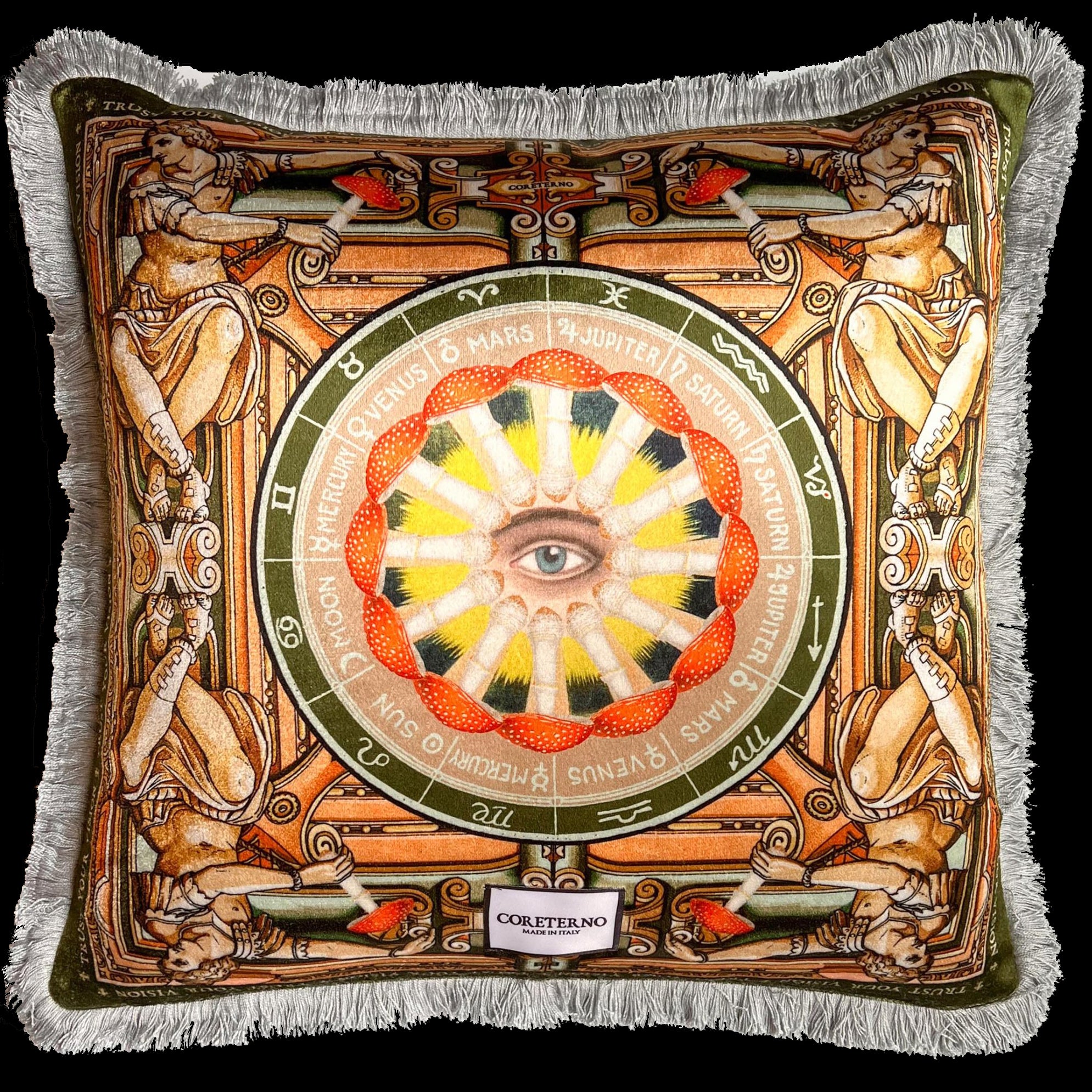 Back panel of Magic Mushroom Cushion
