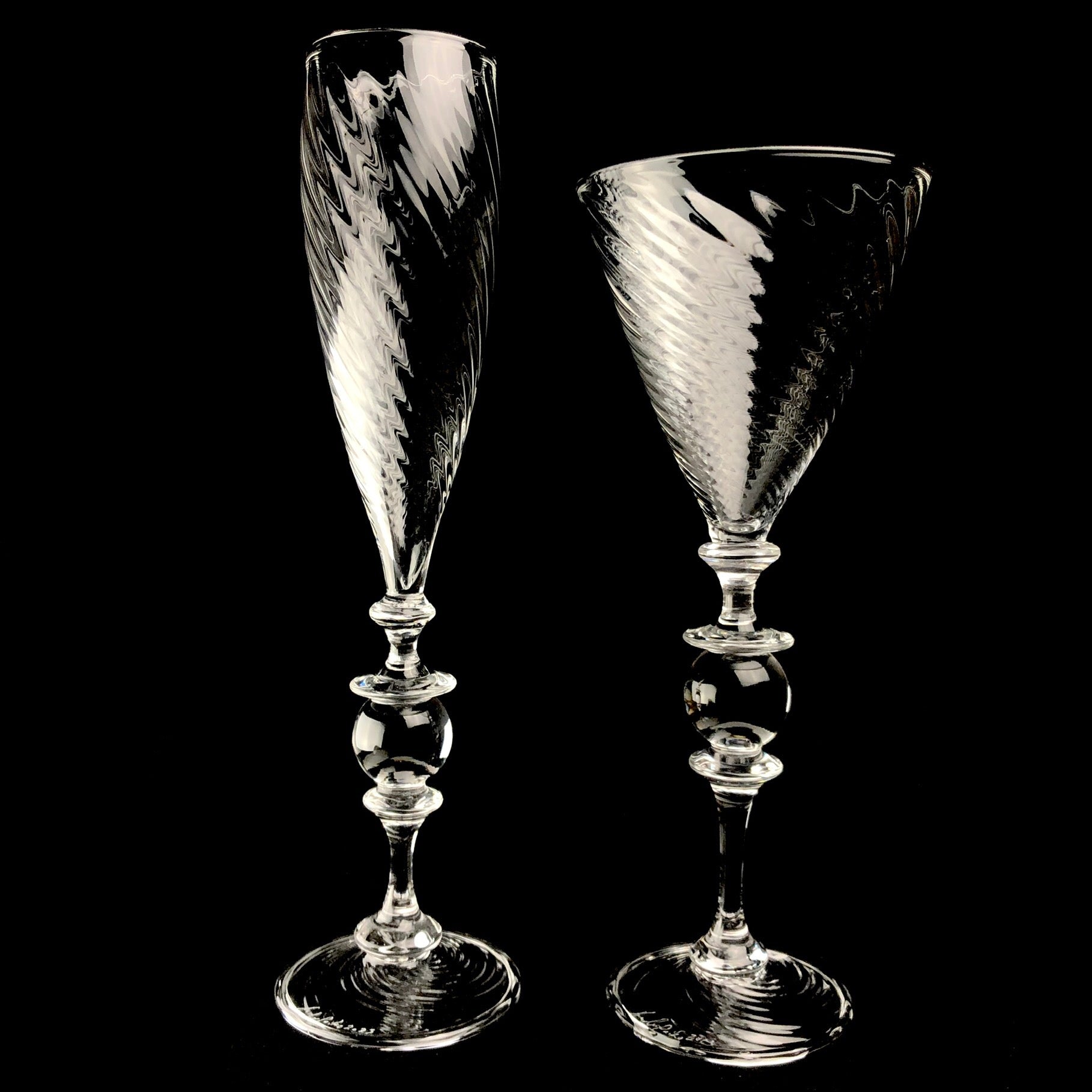 Champagne Flute shown with Martini Glass