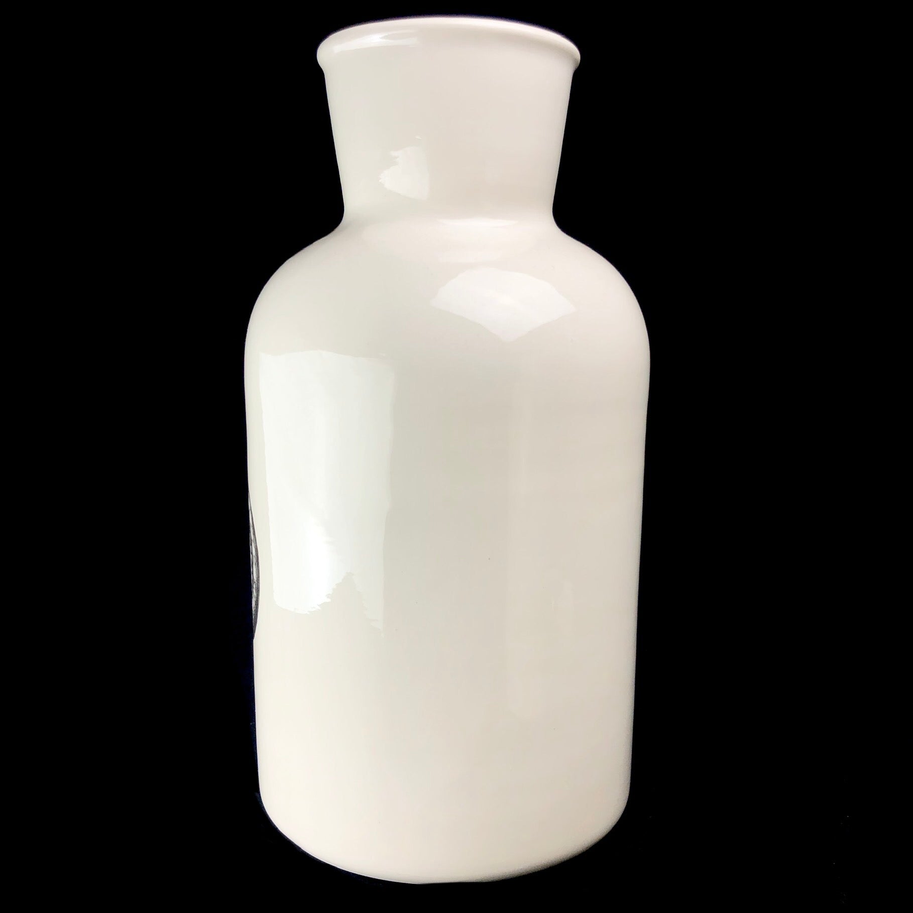 Black white back side of Octopus Vase