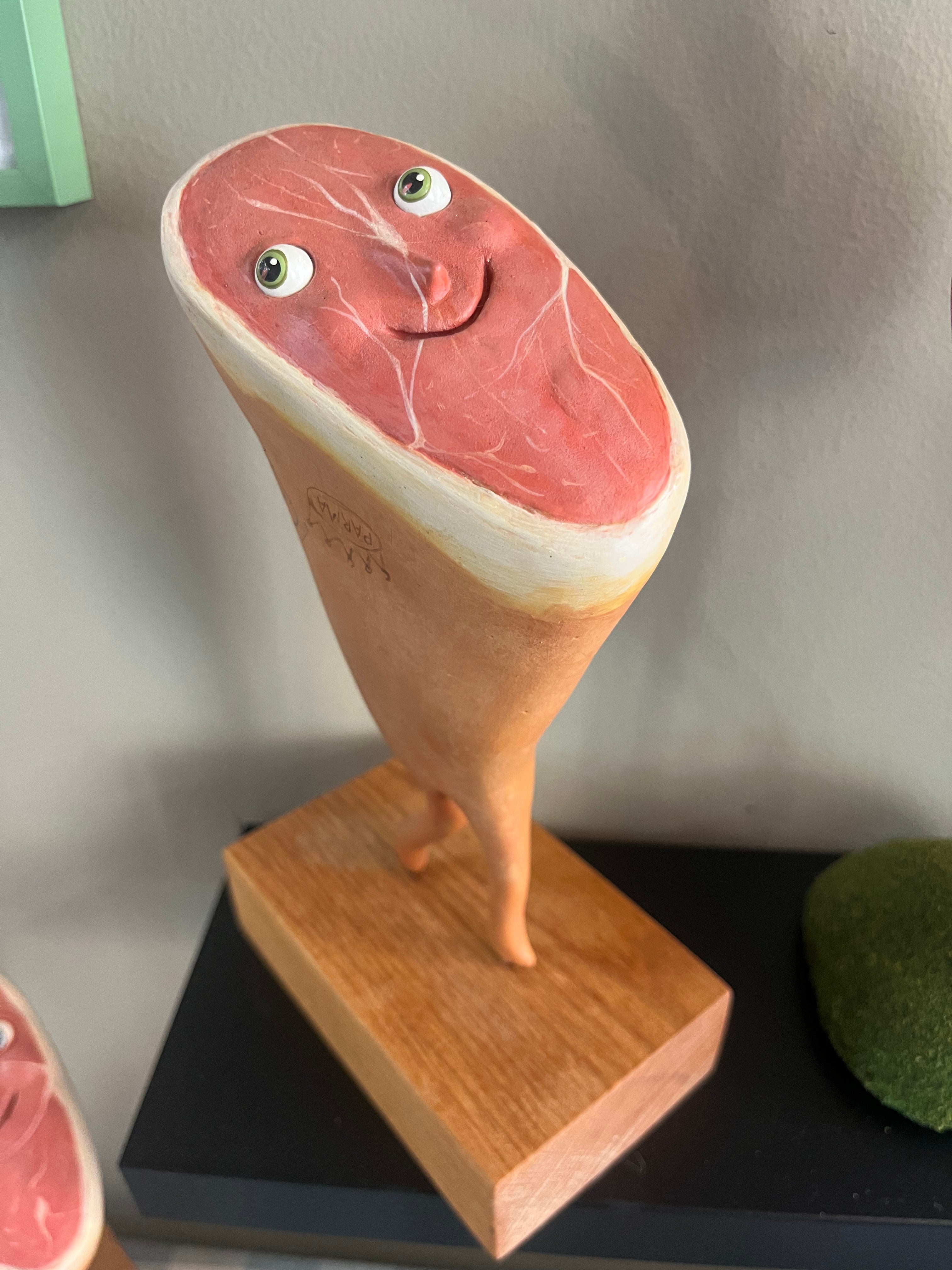 Poised Prosciutto Sculpture