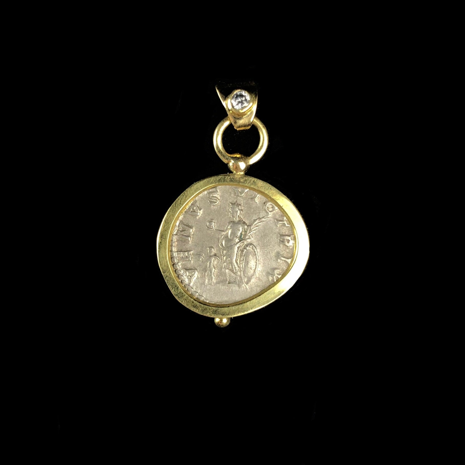 Front view of Ancient Coin of Venus Pendent