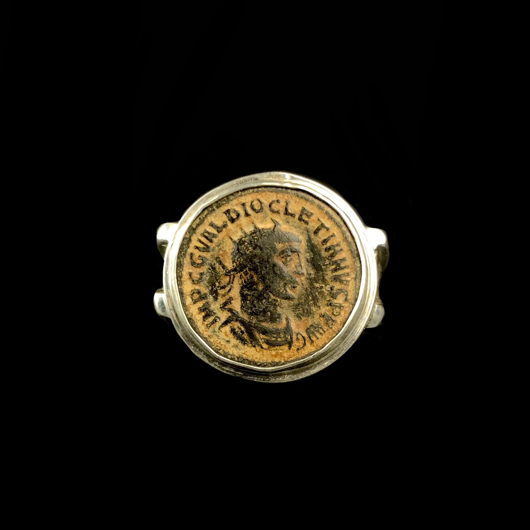 Front view of Diocletian Roman Coin Ring