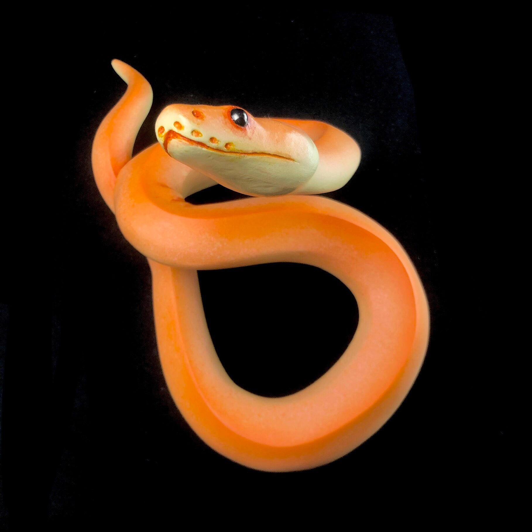 Bottom view of Orange Wall Hanging Snake