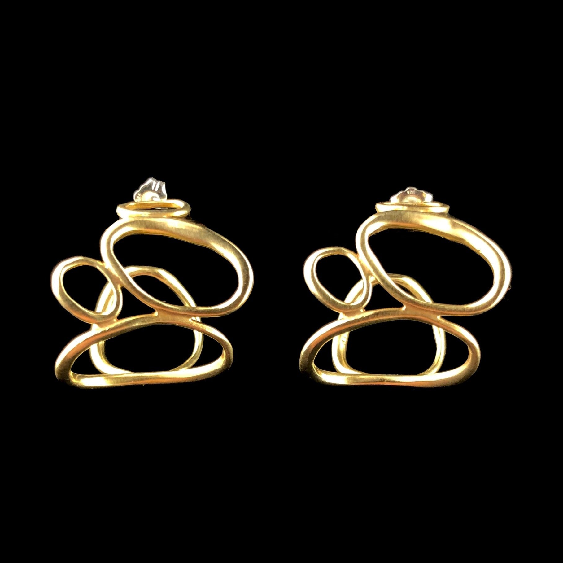 Front view of Multi Ellipse Hoop earrings