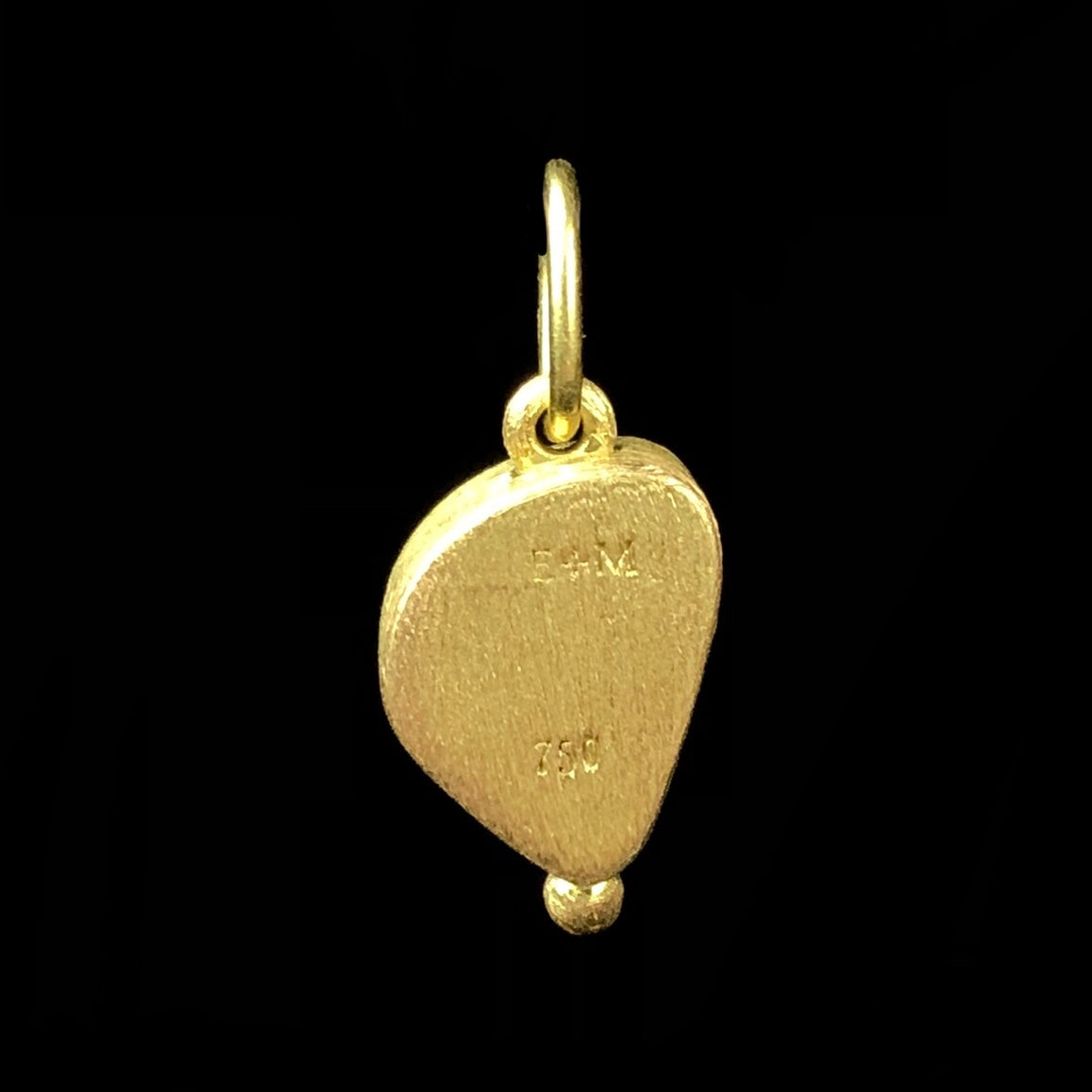 Back view of Red Enamel Sacred Heart Charm