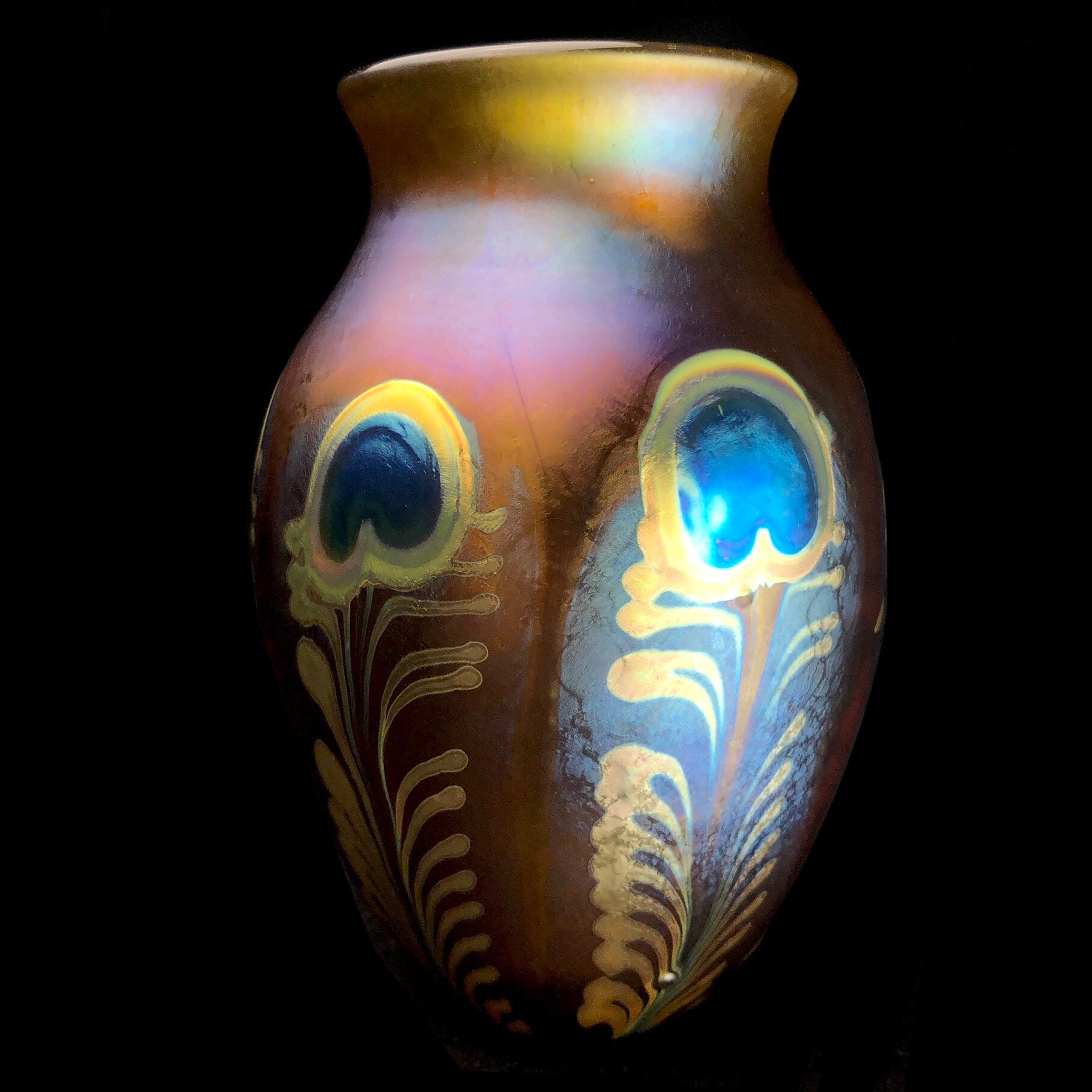 Amber Feather Vase Small