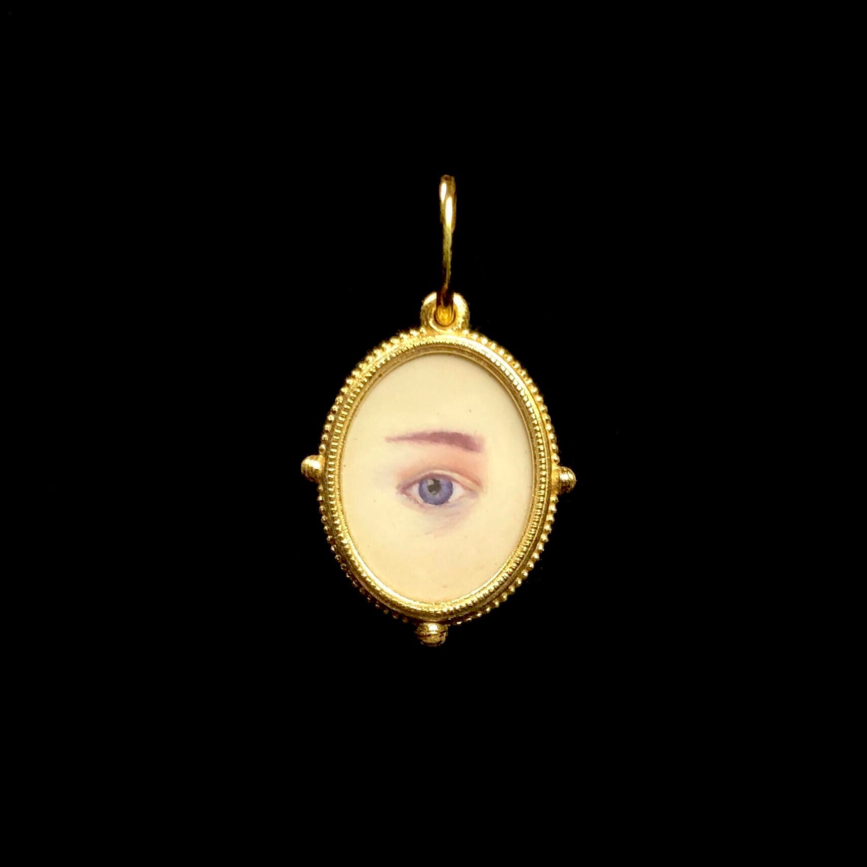 Front view of Hand Painted Lovers Eye Charm