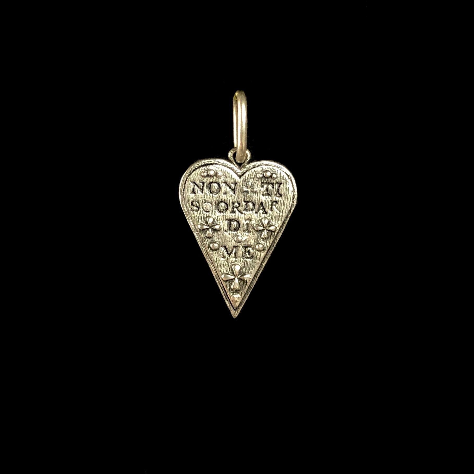 Quote side of Queen Bee Heart Charm