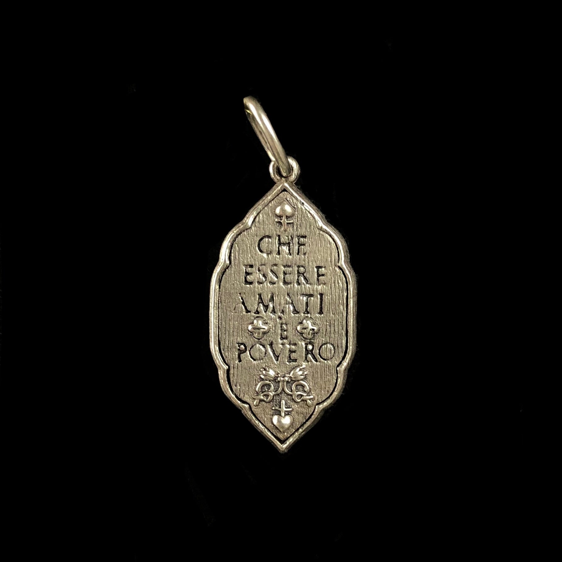 Back side with with words Who Being Loved is Poor quote