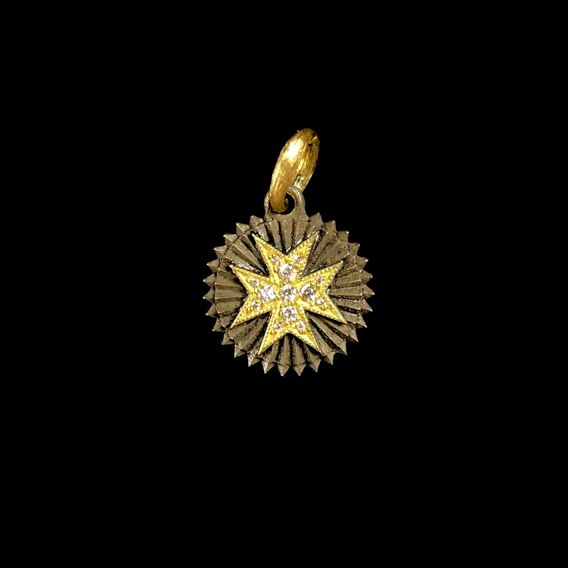 Diamond side of Maltese Cross Charm