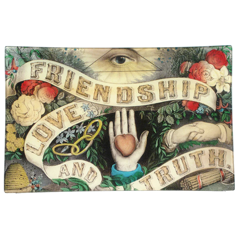 Front view of Friendship Love Truth Tray