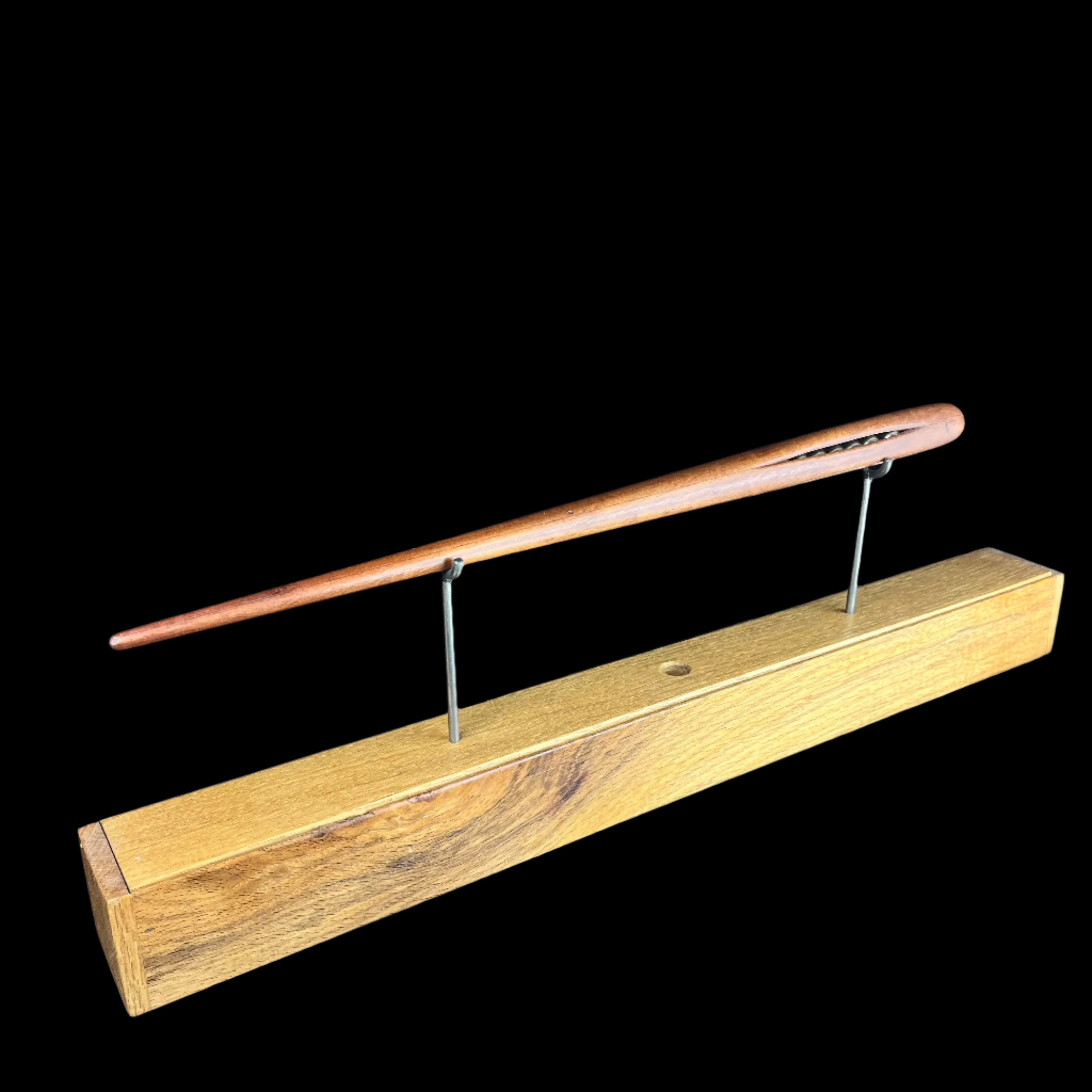 Wand on wood box stand