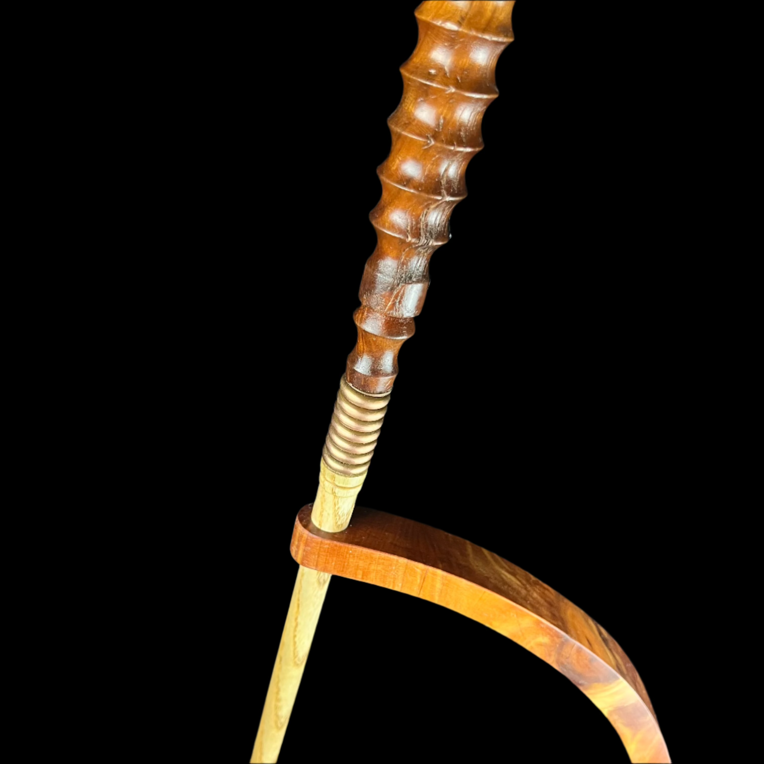 Detail of Wand Wood Handle with Copper accent