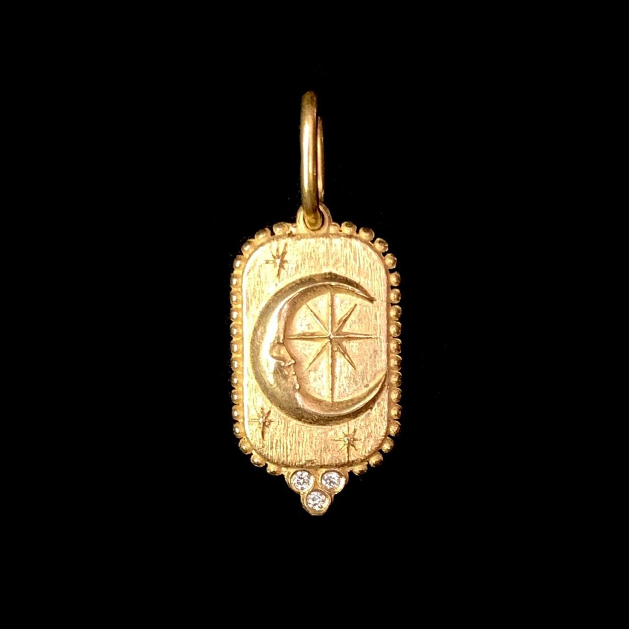 Front view of Small Man in the Moon Charm