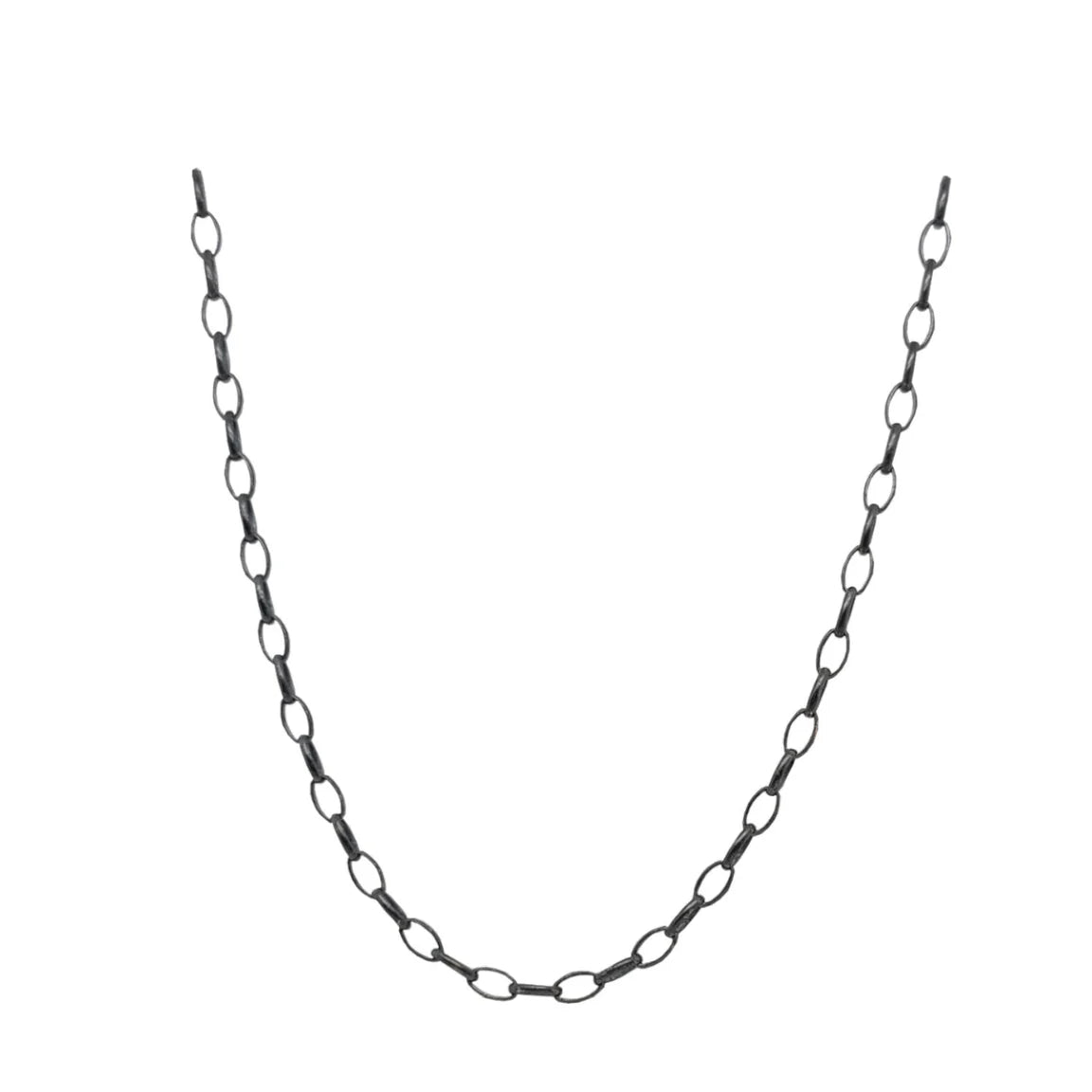 Wide link, dark black chain