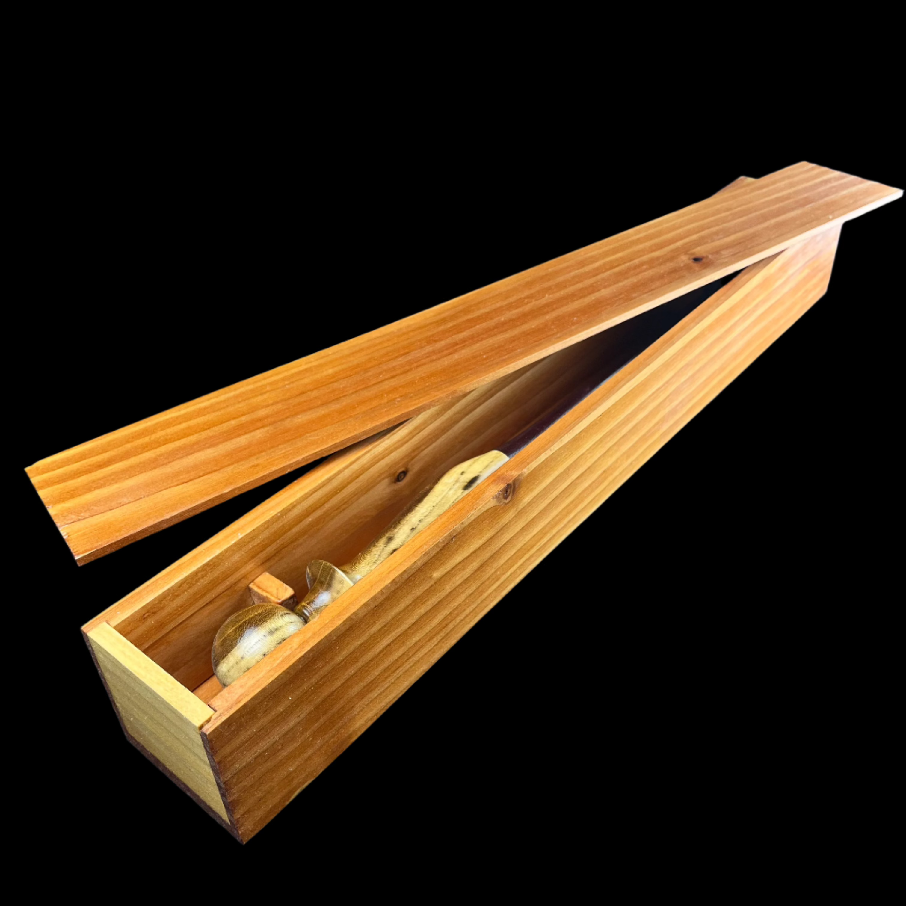 Wood Box display for wand