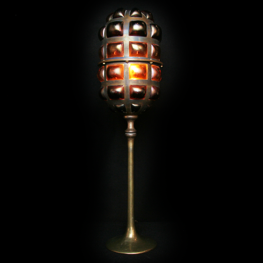 Copper & Glass Desk Lamp | Art Object by Evan Chambers