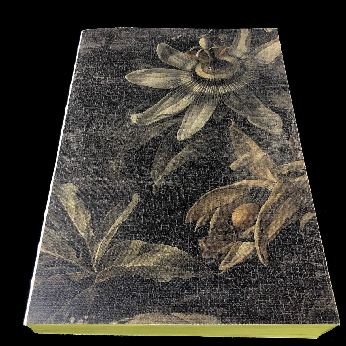 Front view of Canvas Passion Flower Journal