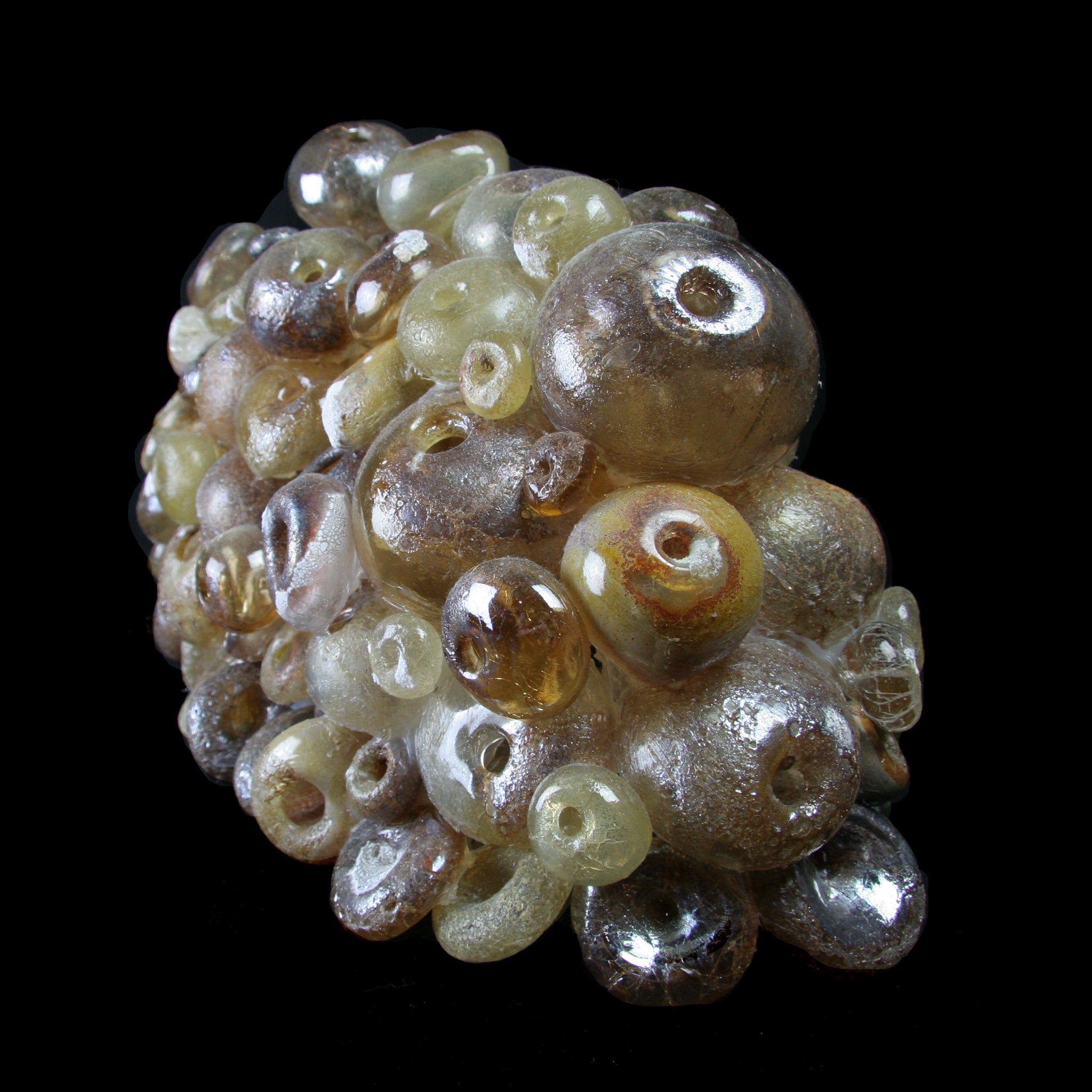 Side view of Large Brown Barnacle glass sculpture