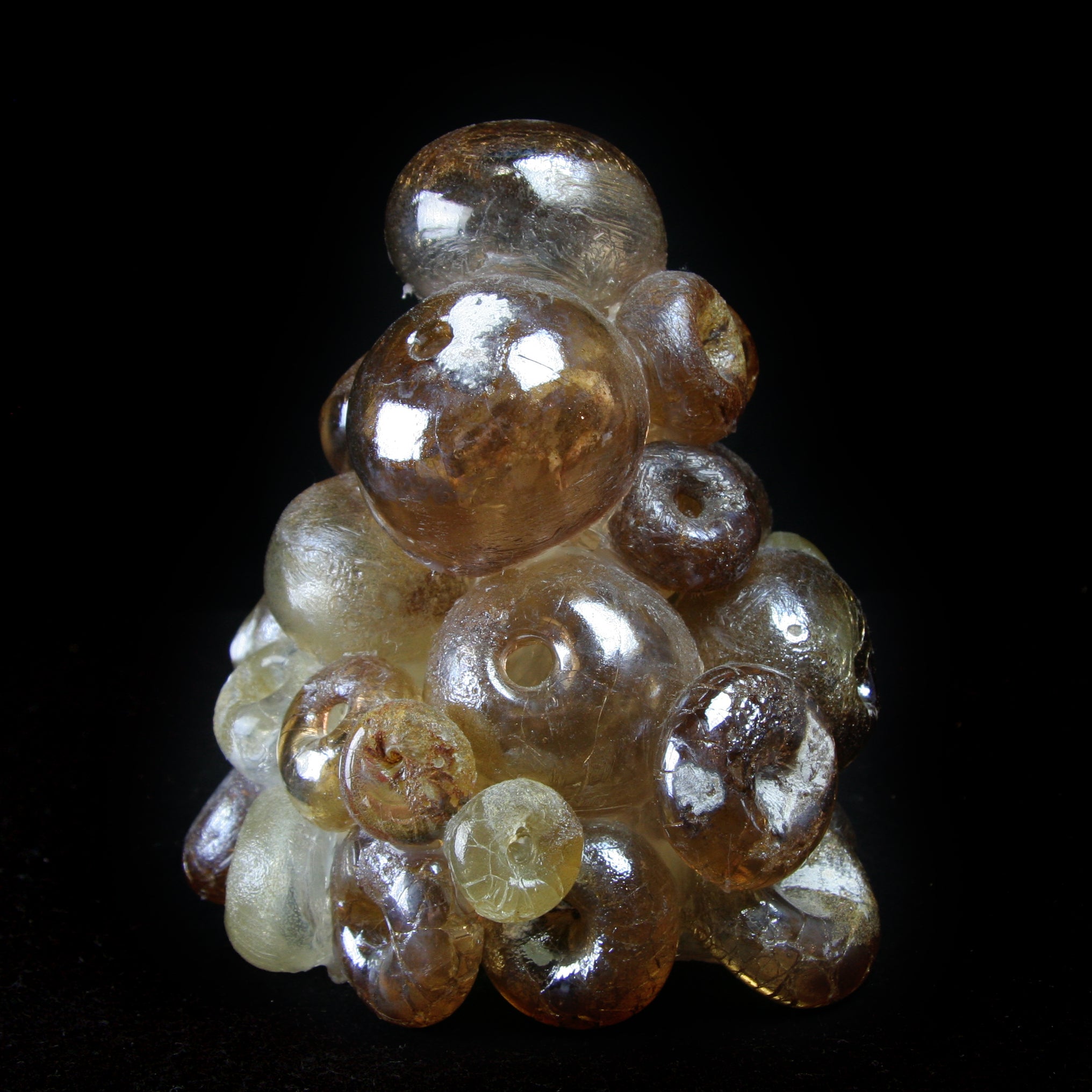 Side view of Small Brown Barnacle glass sculpture