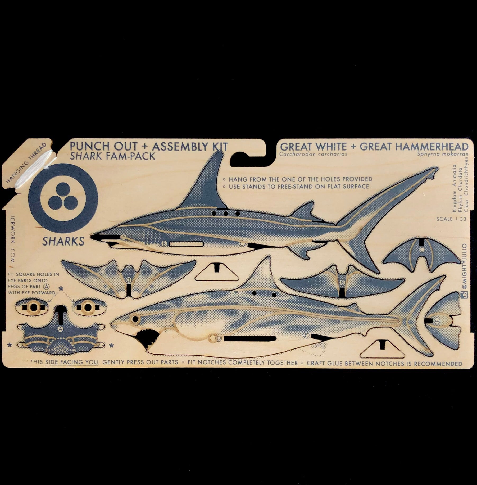 Great White & Hammerhead Shark Puzzle Set