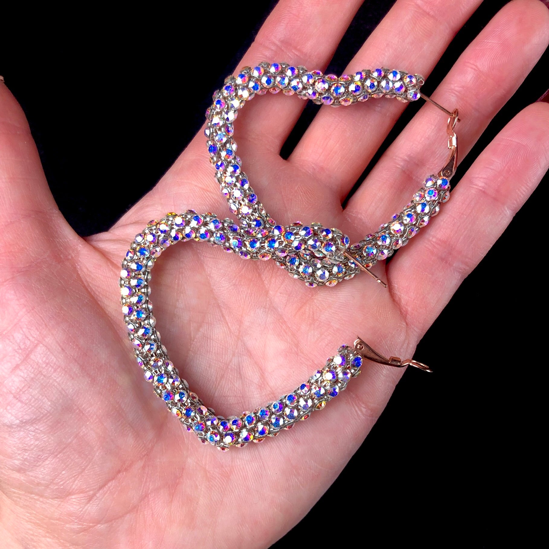 Borealis HEART Swarovski Crystal Earrings